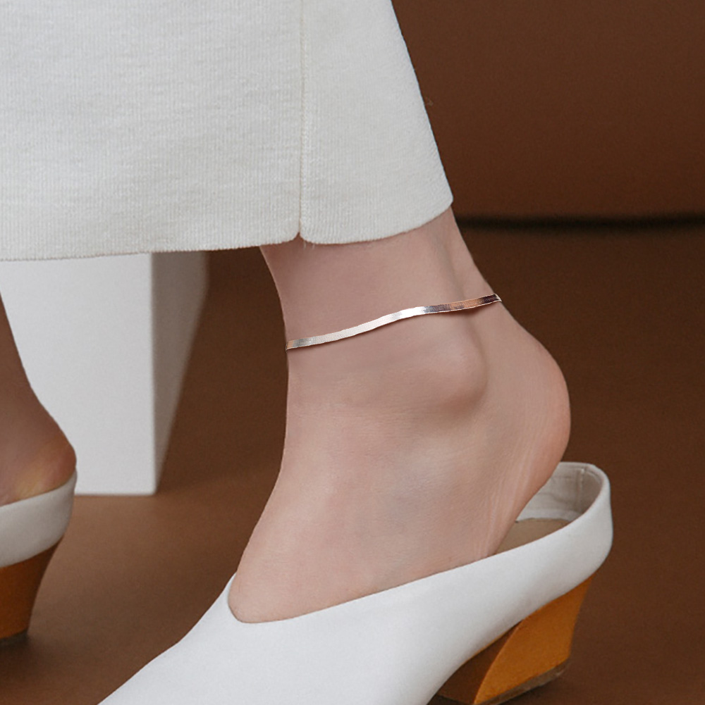 toned snake chain anklet