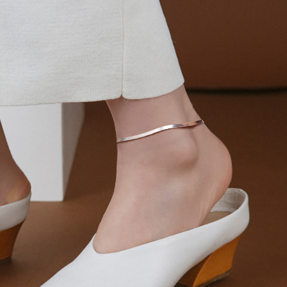 toned snake chain anklet