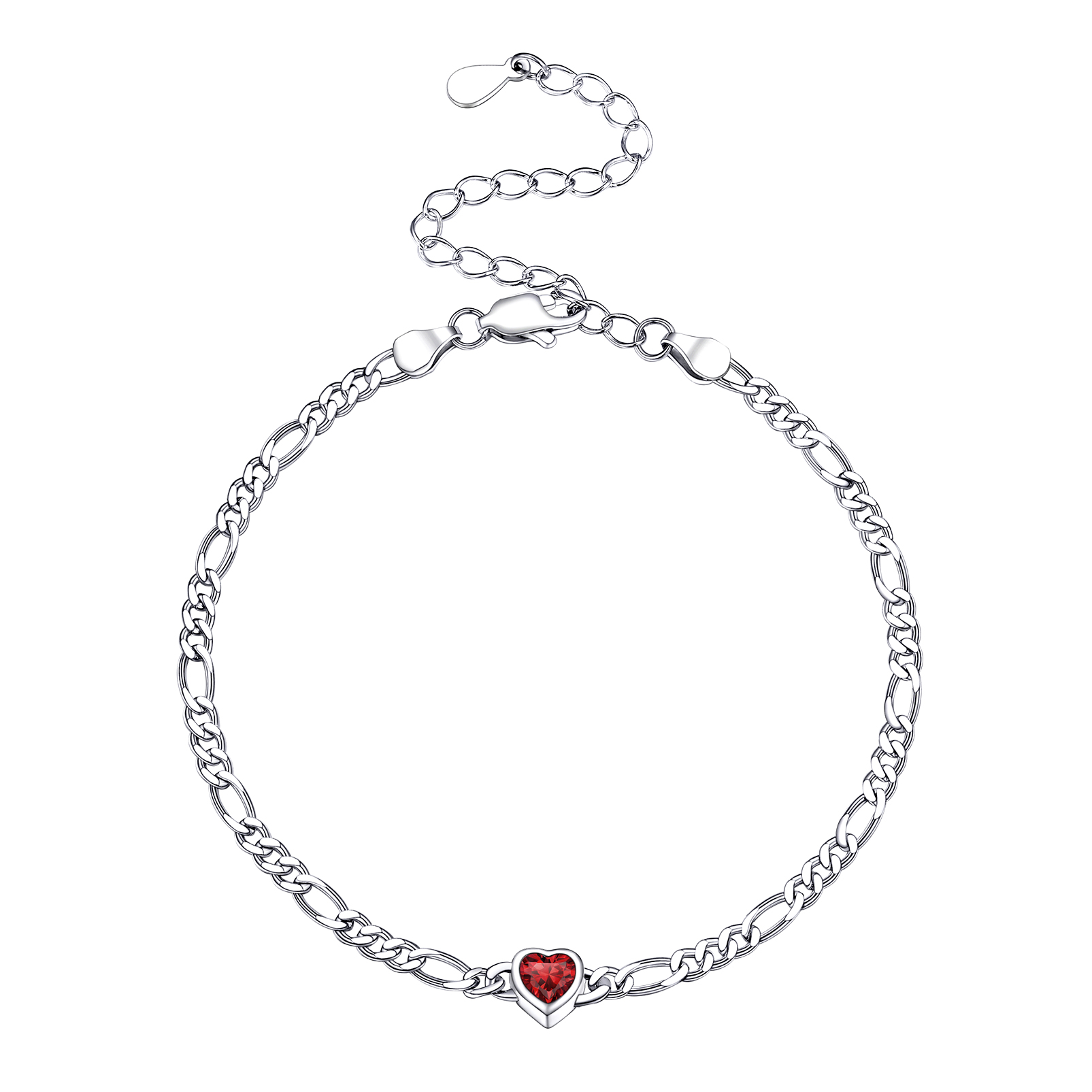 Women's Birthstone Silver Bracelet