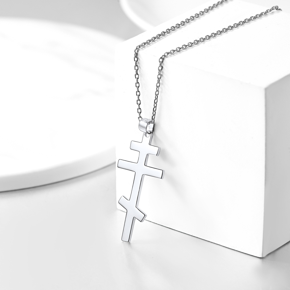 925 Sterling Silver Orthodox Cross Necklace