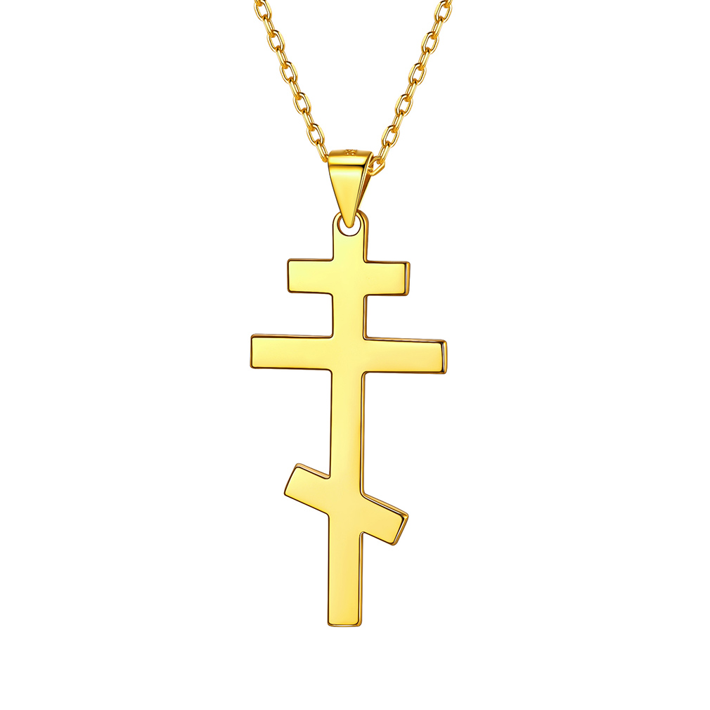 925 Sterling Silver Orthodox Cross Necklace
