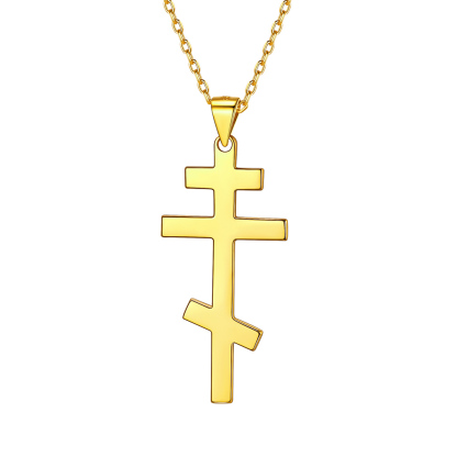 925 Sterling Silver Orthodox Cross Necklace for Women