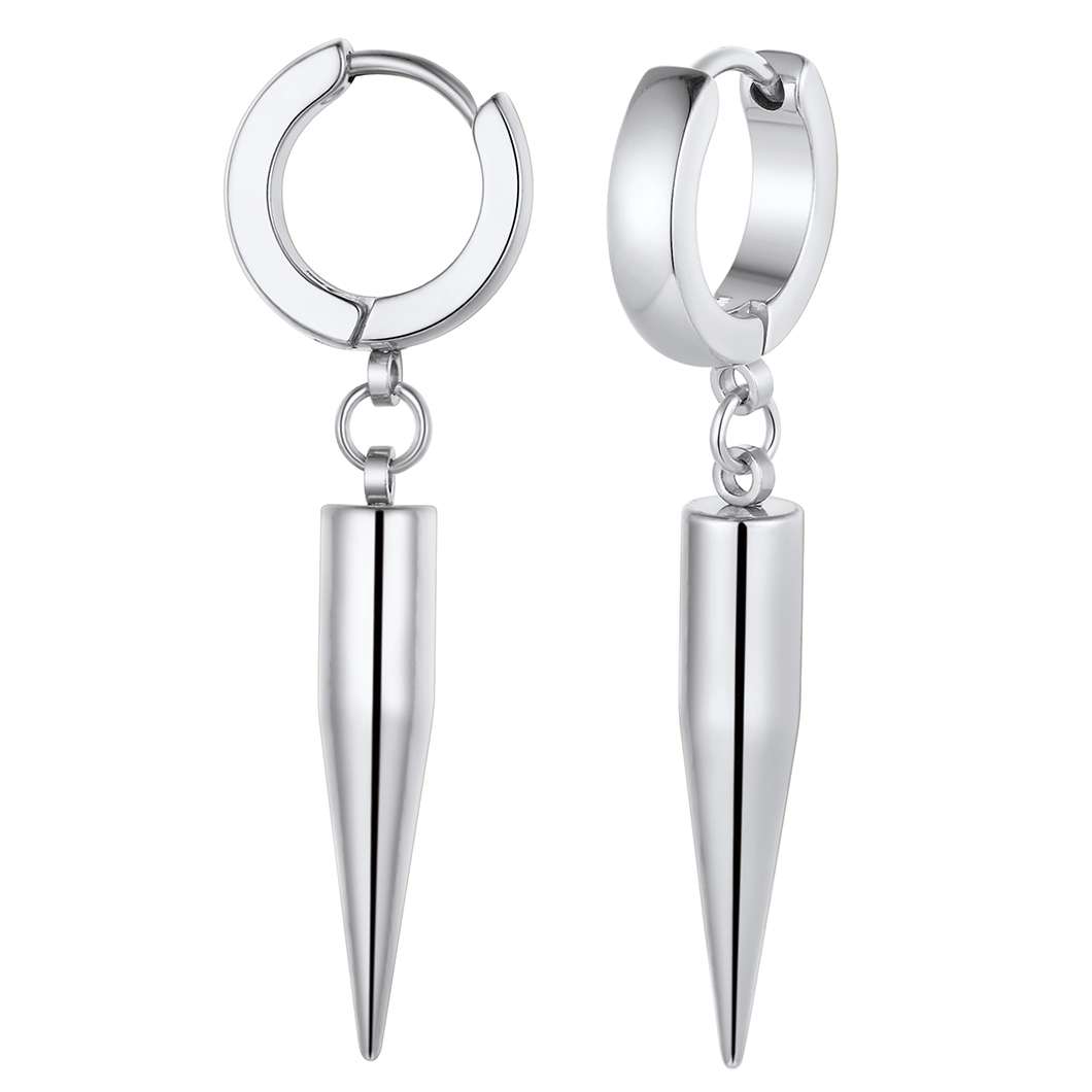 25mm Cone Spike Drop Earrings for Women For Men
