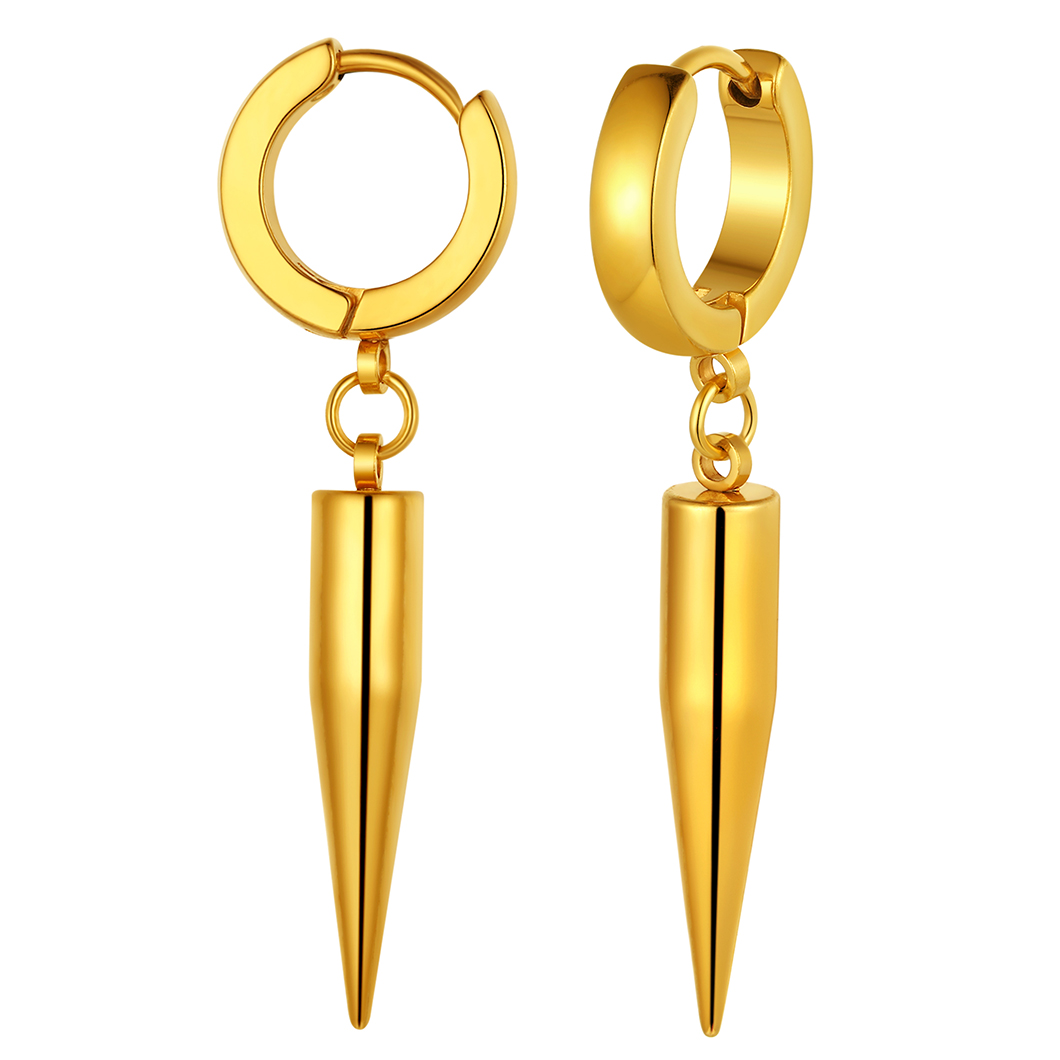 25mm Cone Spike Drop Earrings for Women For Men