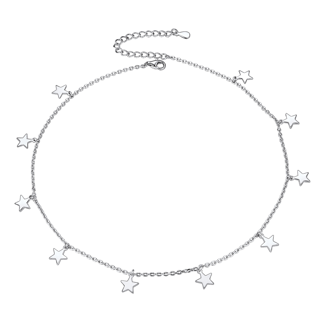 S925 Star Short Choker Chain Necklace