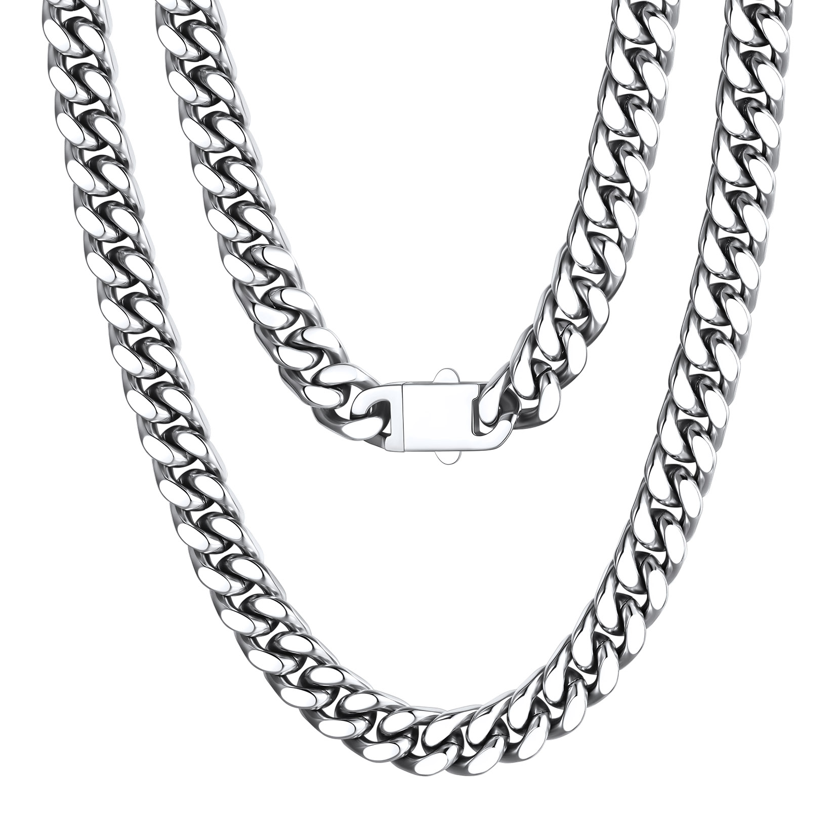 5/7/9/12/14mm Stainless Steel Cuban Link Chain Male Everyday Fashion Necklace