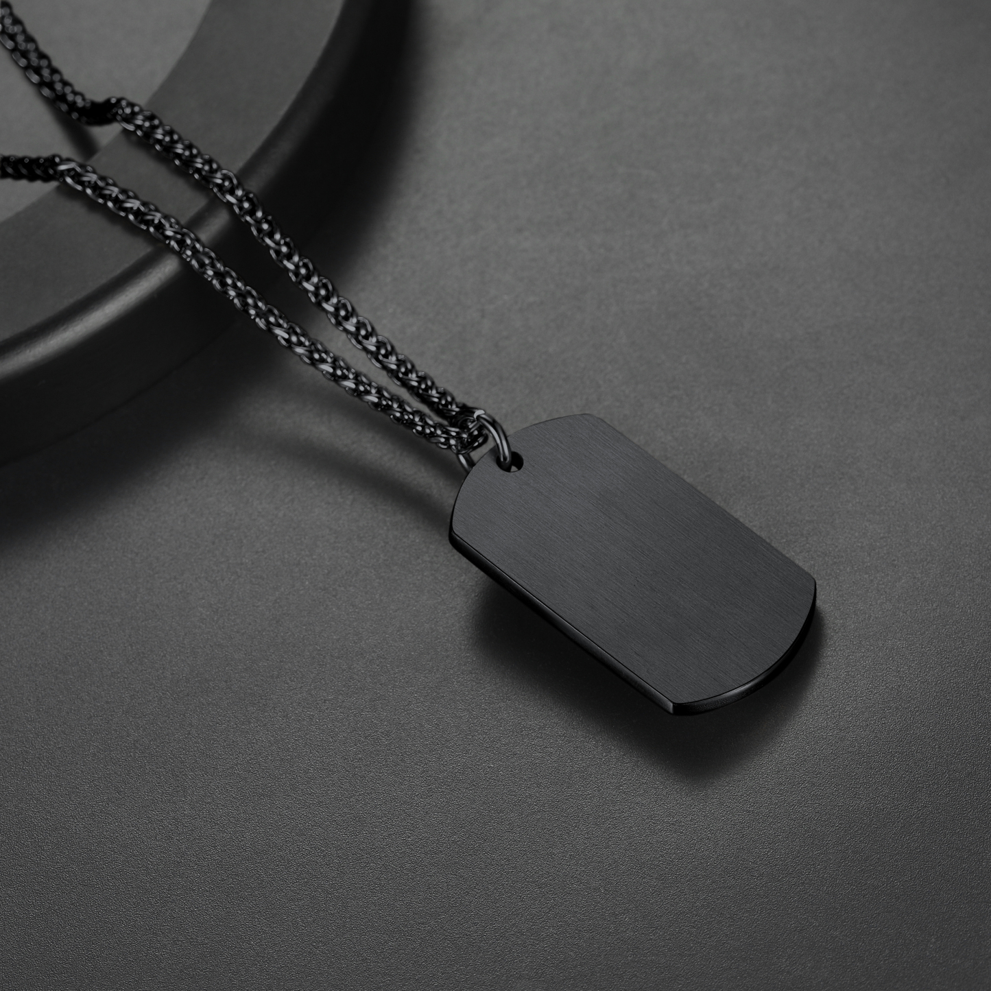 Skull Dog Tag Necklace for Men - Skull Pendant Necklace