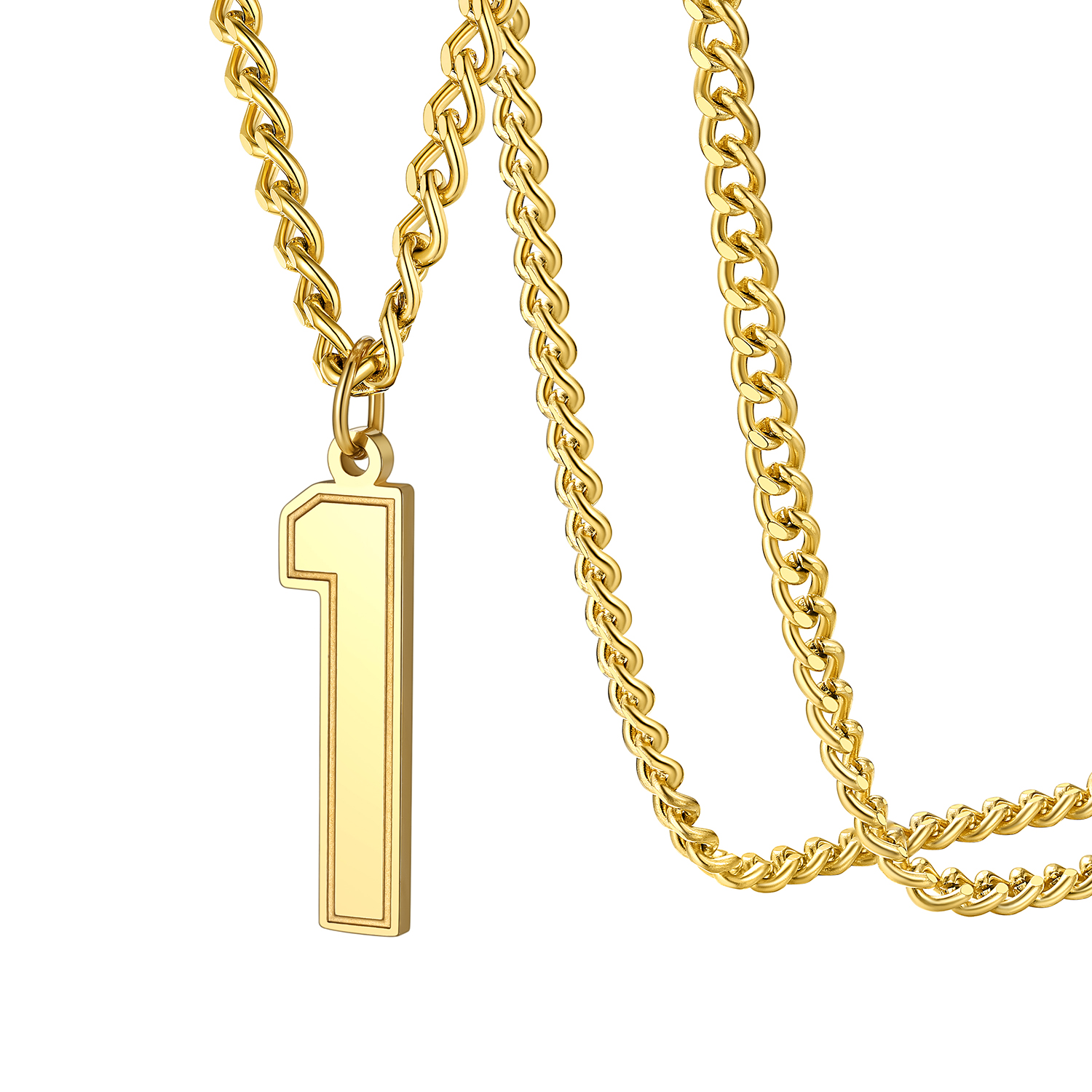 Sport Number Pendant Necklace for Men