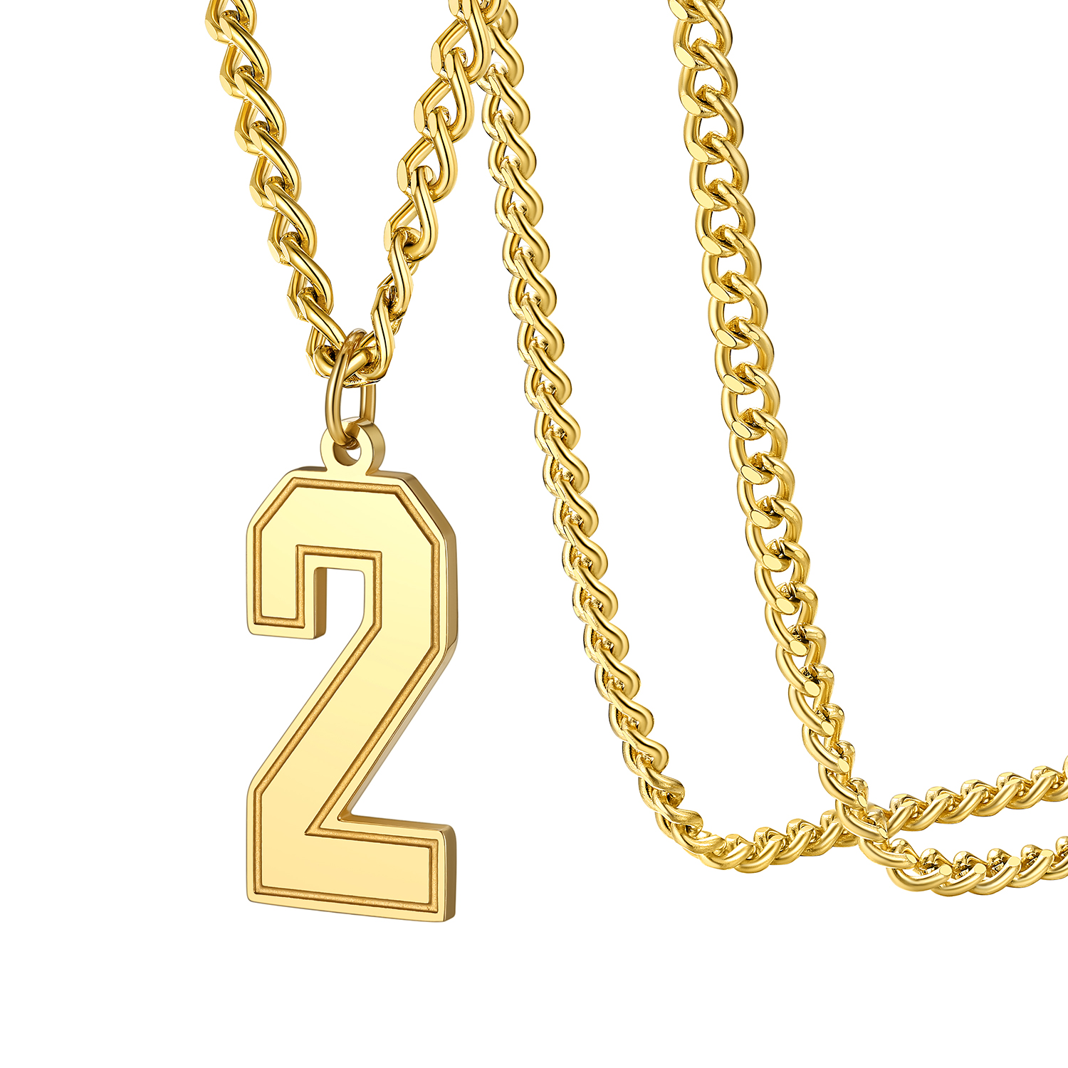 Sport Number Pendant Necklace for Men