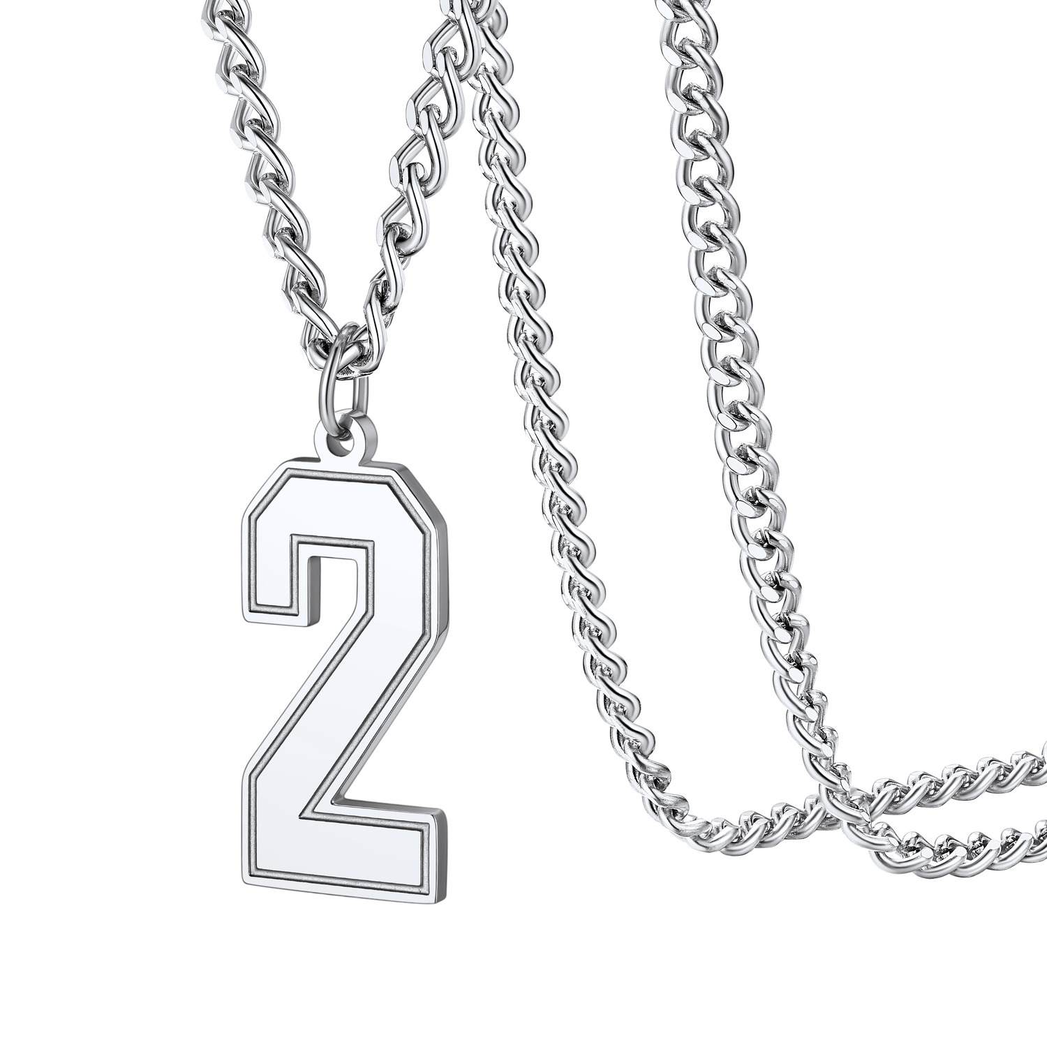 Sport Number Pendant Necklace for Men