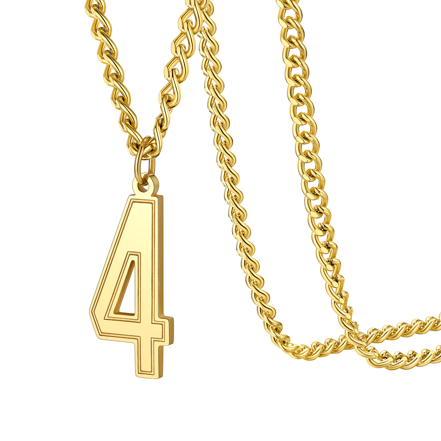 Sport Number Pendant Necklace for Men