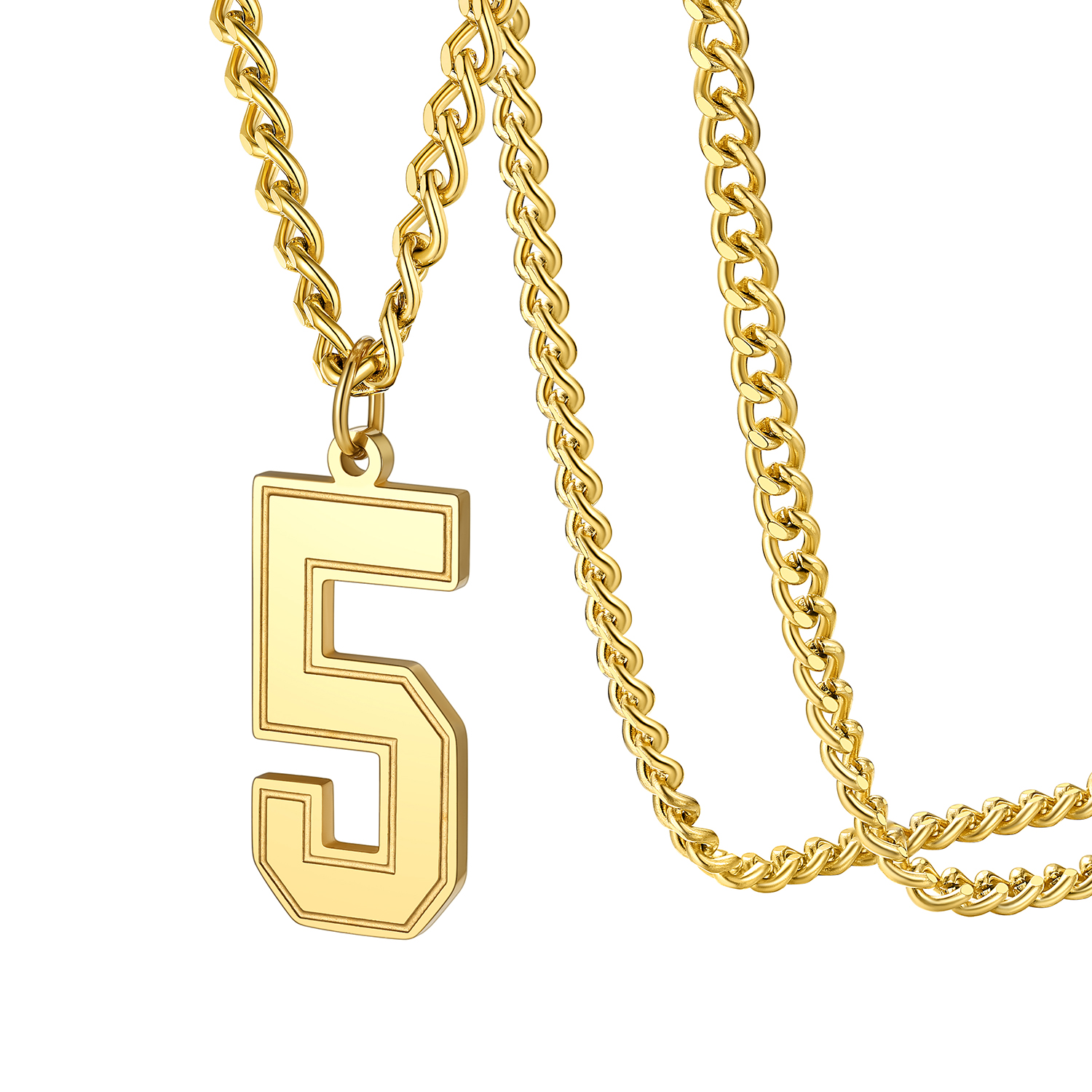 Sport Number Pendant Necklace for Men