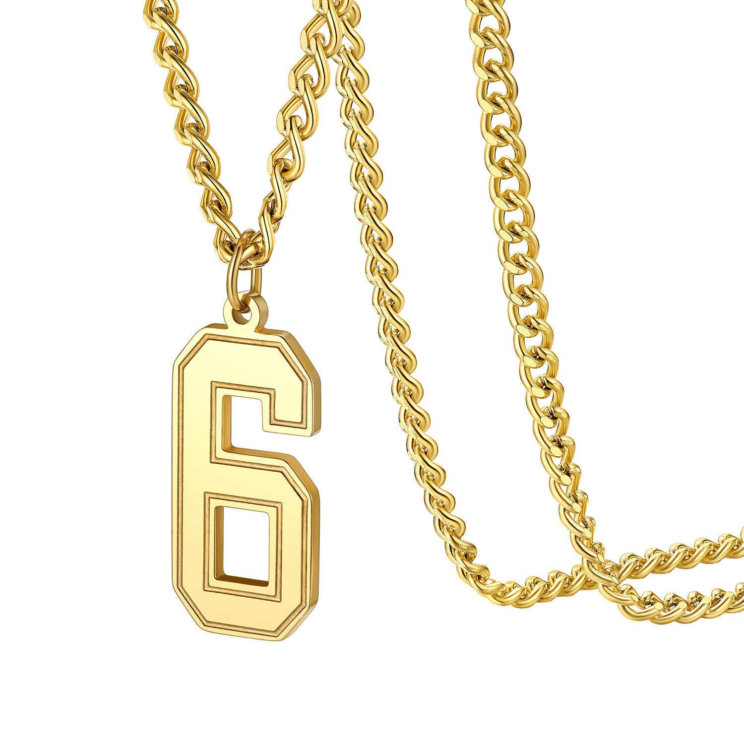 Sport Number Pendant Necklace for Men
