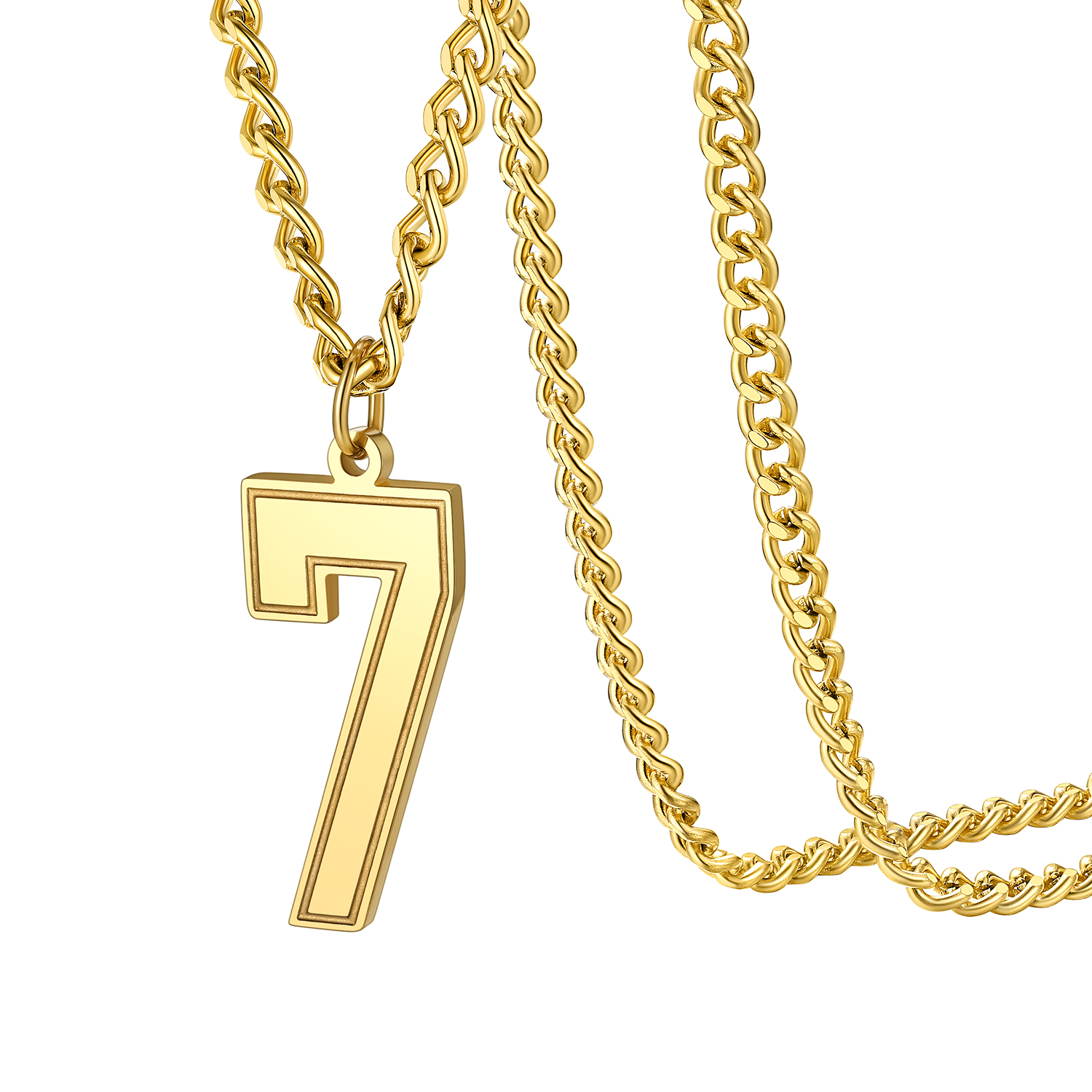 Sport Number Pendant Necklace for Men