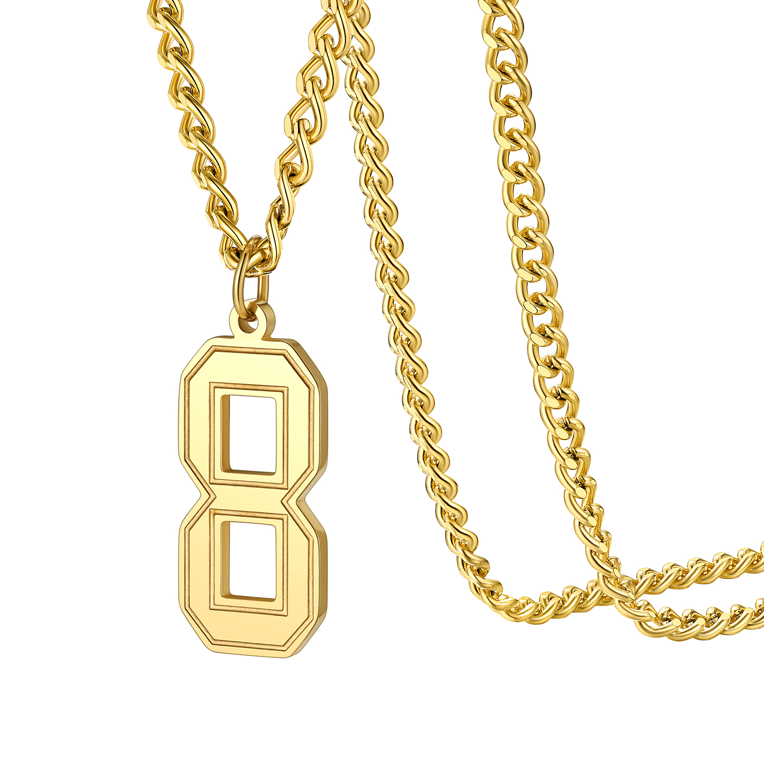 Sport Number Pendant Necklace for Men