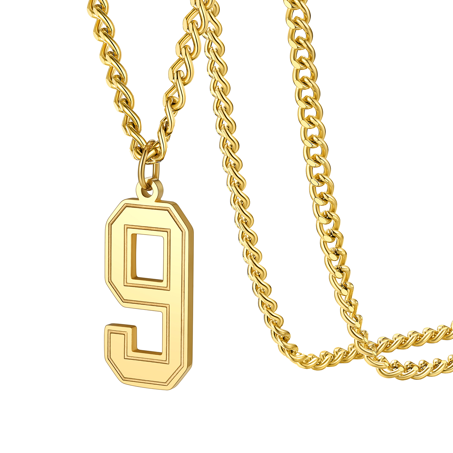 Sport Number Pendant Necklace for Men