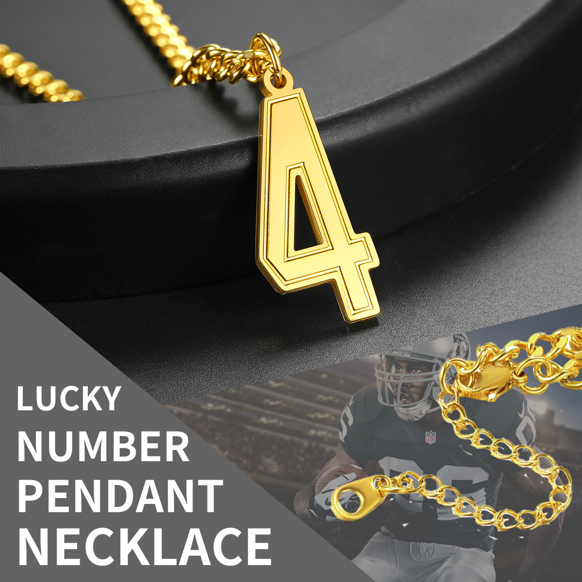Sport Number Pendant Necklace for Men