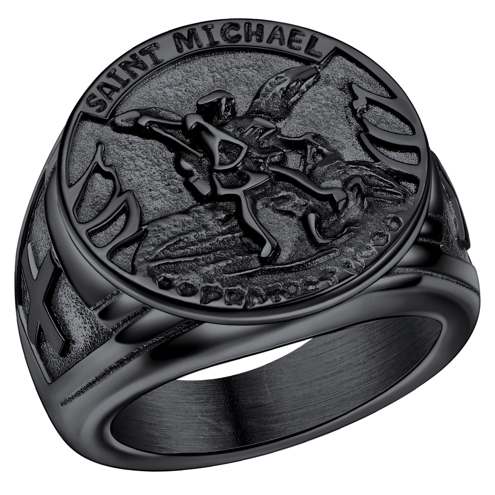 St. Michael Guardian Angel Ring for Men