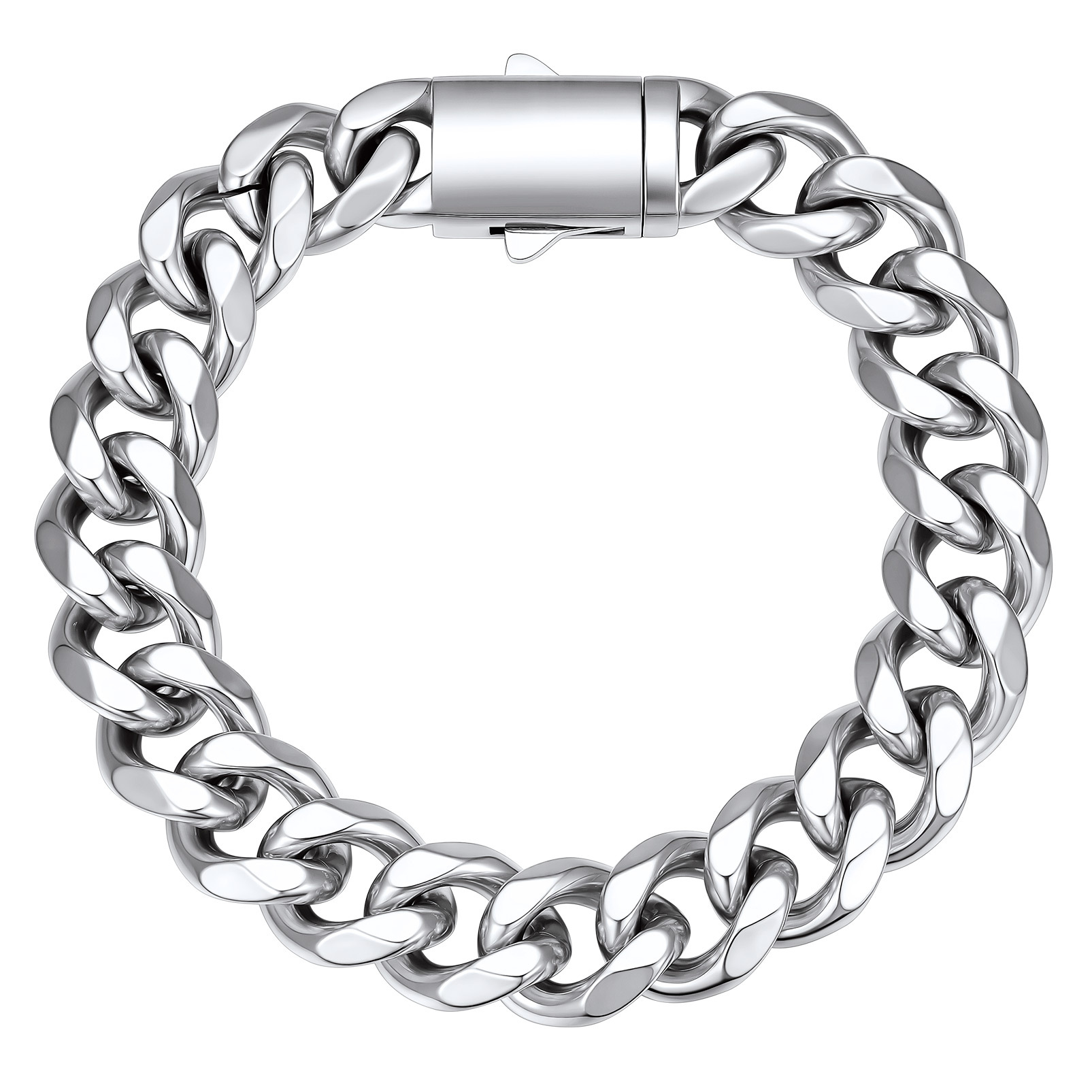 Stainless Steel Cuban Link Chain Bracelet 6/9/12mm For Men 