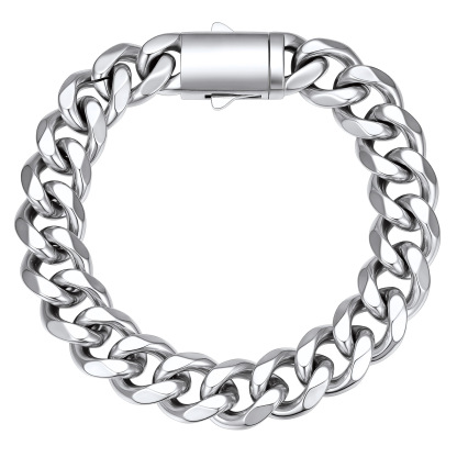 Stainless Steel Cuban Link Chain Bracelet 6/9/12mm For Men 
