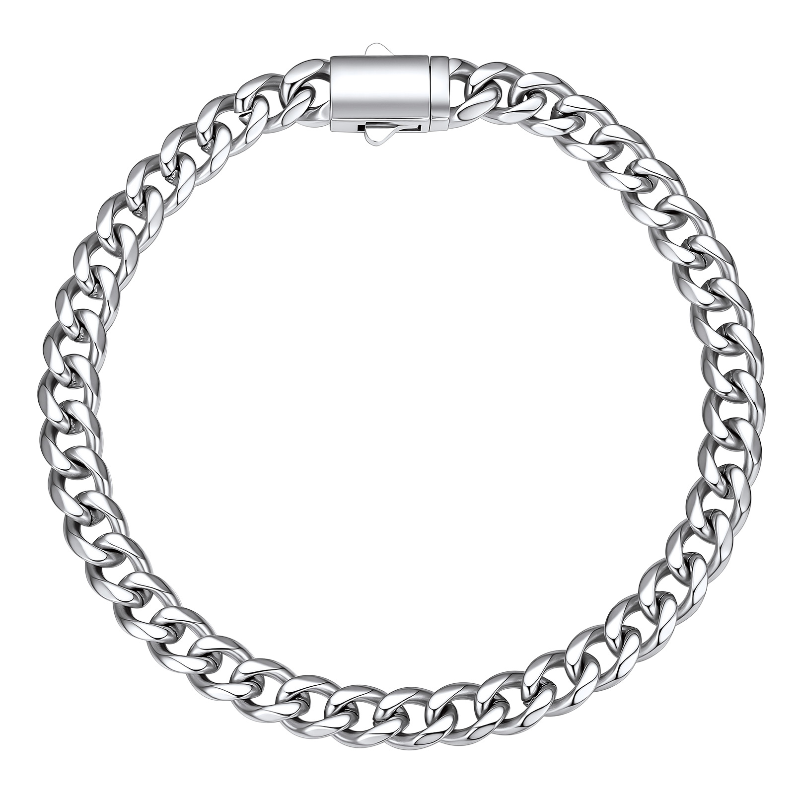 Stainless Steel Cuban Link Chain Bracelet 6/9/12mm Men Gift
