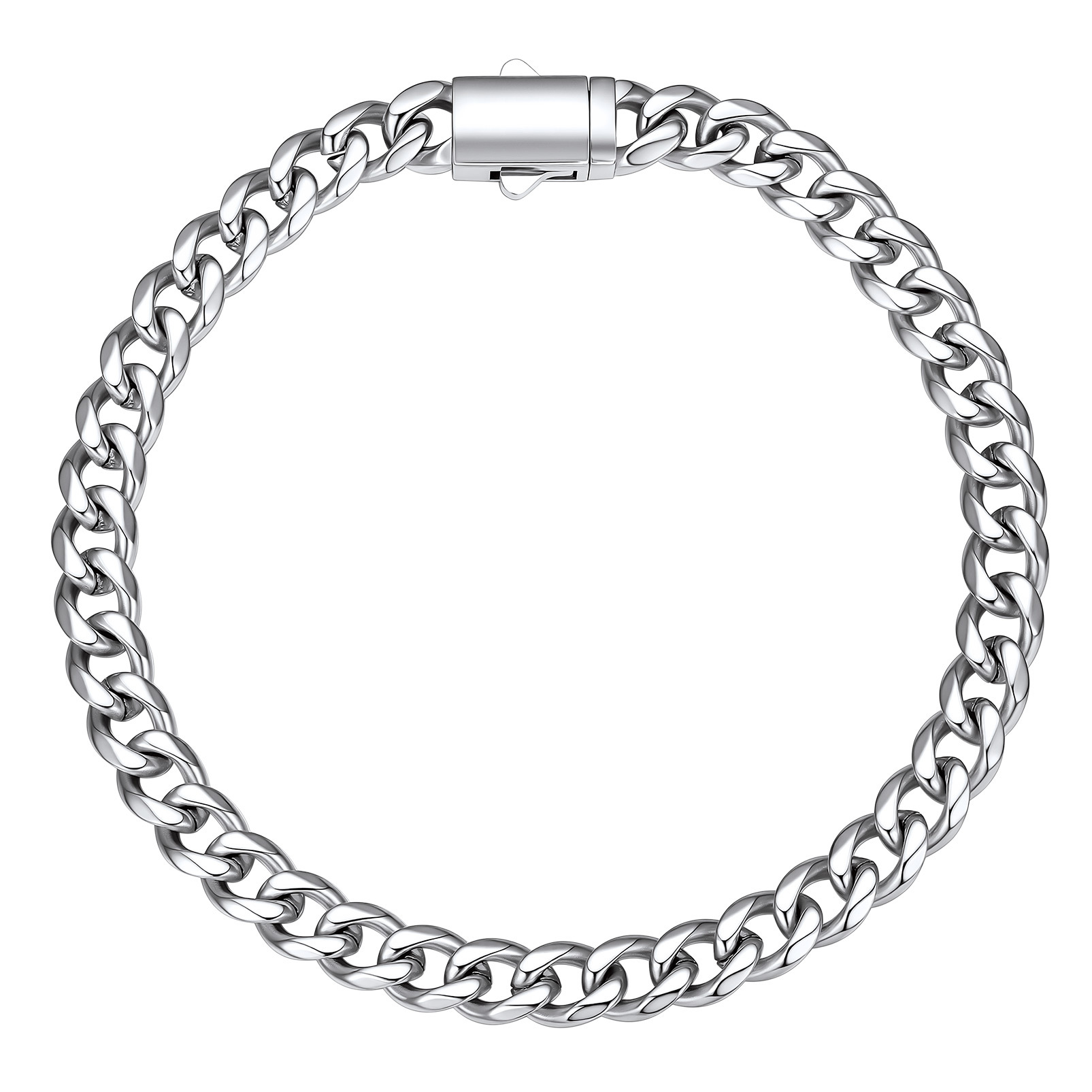 Stainless Steel Cuban Link Chain Bracelet 6/9/12mm Men Gift