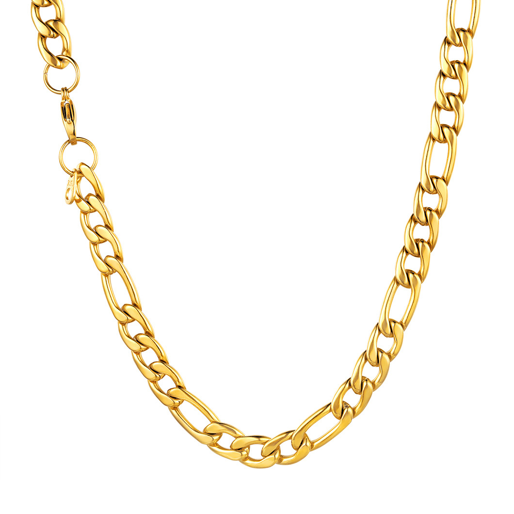 3mm/5mm Stainless Steel Figaro Chain Necklace For Men For Women