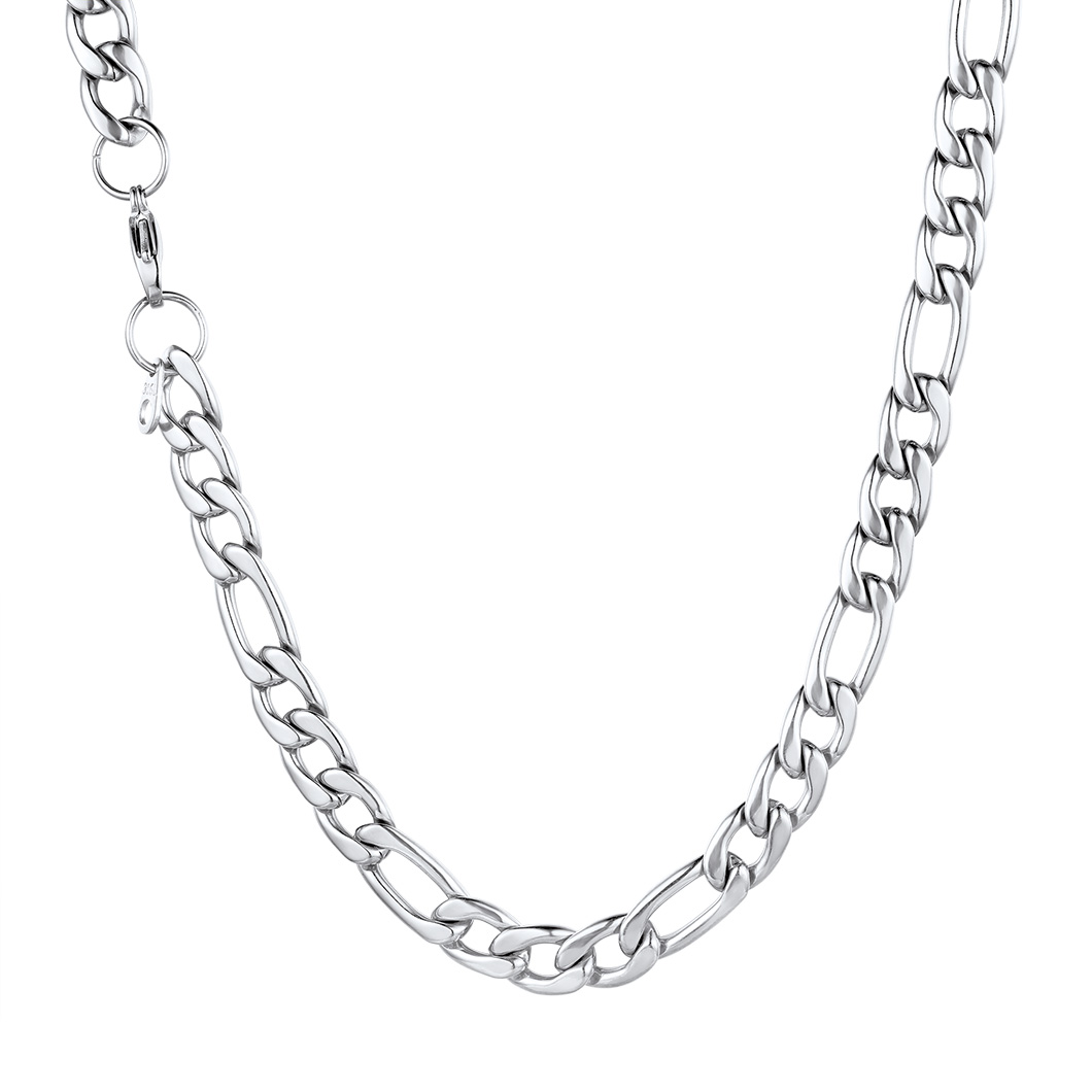 3mm/5mm Stainless Steel Figaro Chain Necklace For Men For Women