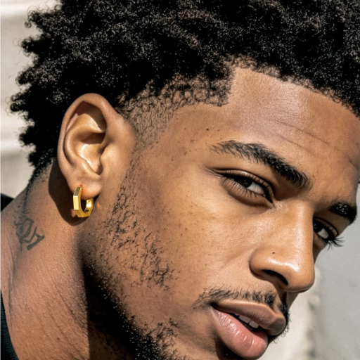 Stainless Steel Geometric Hoop Earring For Men Women