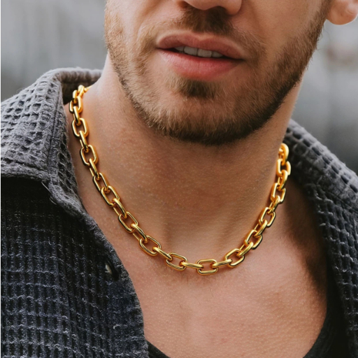 Stainless Steel Rolo Cable Chain For Men Women 3/5/7/9/12mm