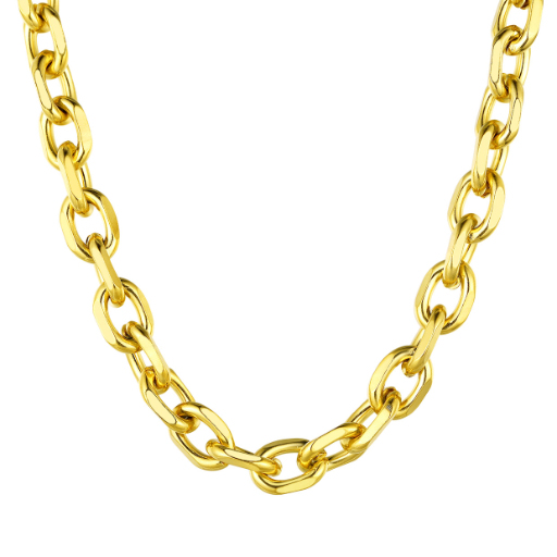 Stainless Steel Rolo Cable Chain For Men Women 3/5/7/9/12mm