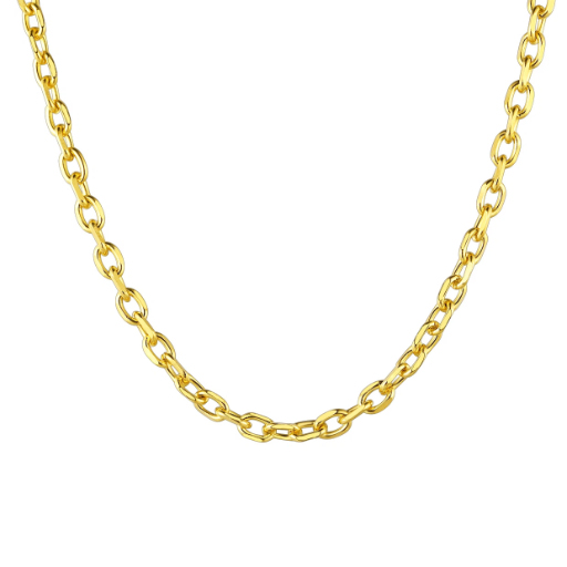 Stainless Steel Rolo Cable Chain For Men Women 3/5/7/9/12mm