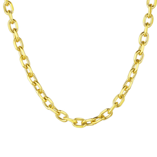 Stainless Steel Rolo Cable Chain For Men Women 3/5/7/9/12mm