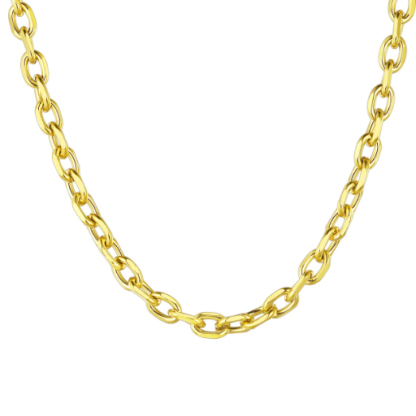 Stainless Steel Rolo Cable Chain For Men Women 3/5/7/9/12mm