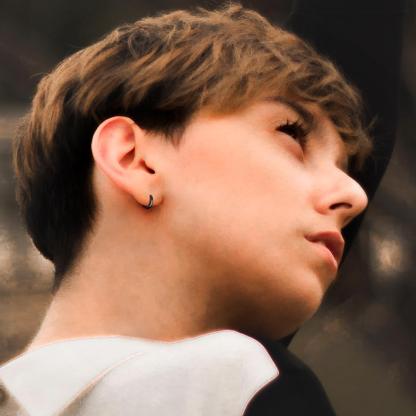 Classic Sterling Silver Huggie Hoop Earrings for Men Women