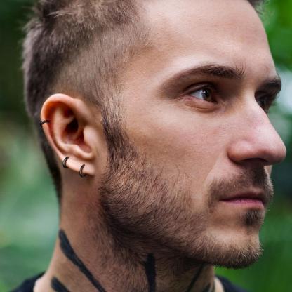 Classic Sterling Silver Huggie Hoop Earrings for Men Women