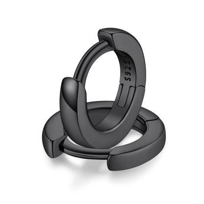 Classic Sterling Silver Huggie Hoop Earrings for Men Women