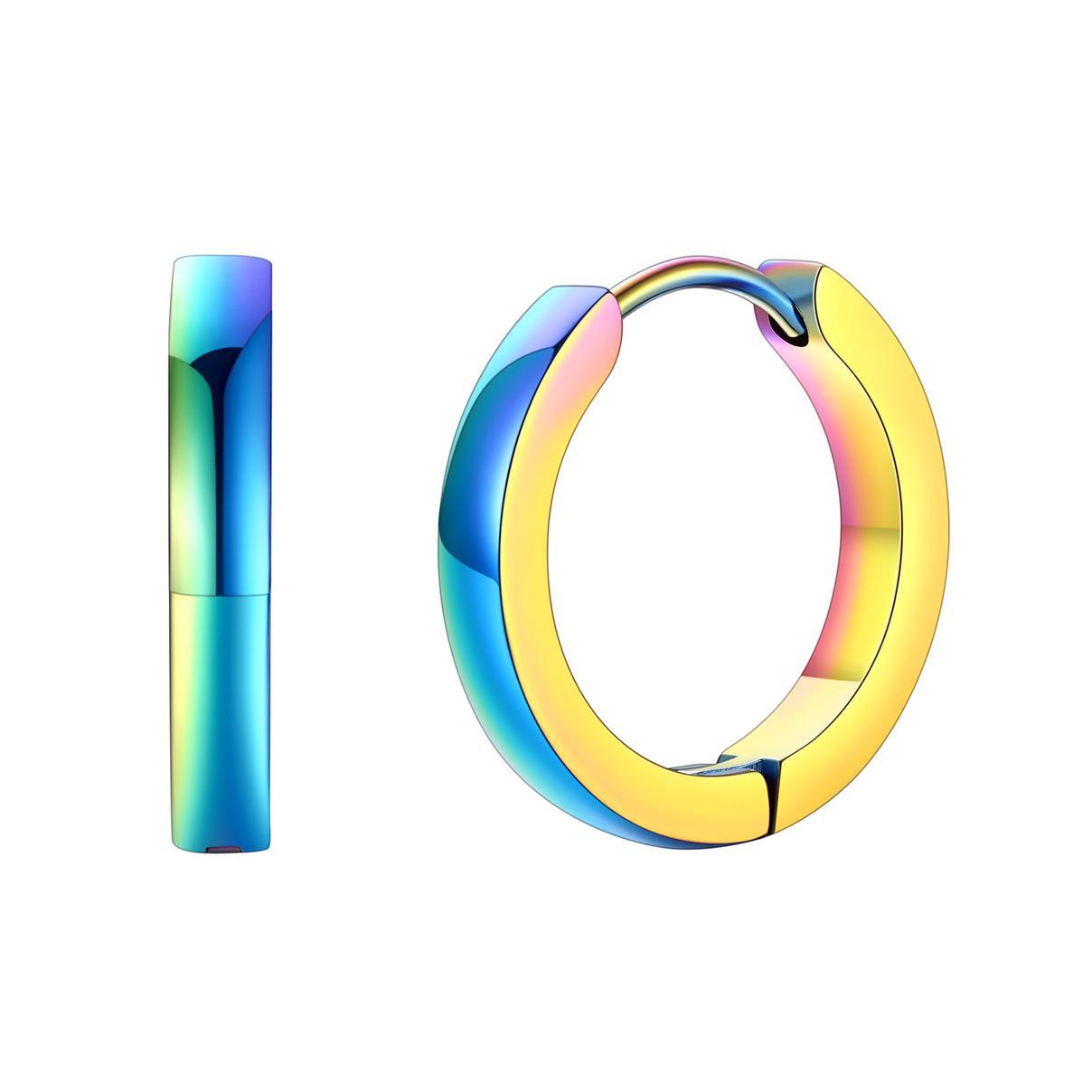 Classic Stainless Steel Hoop Earrings for Men