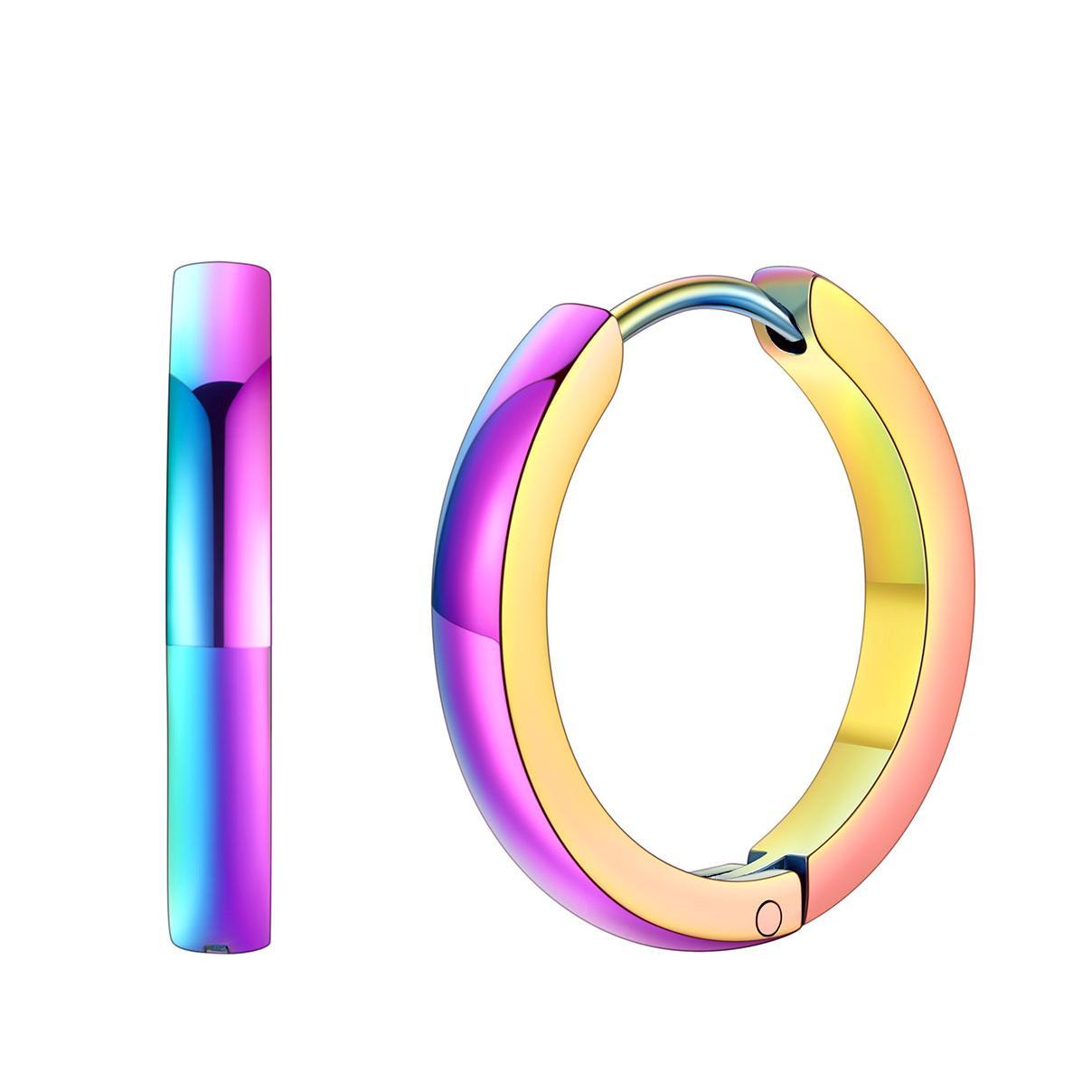 Classic Stainless Steel Hoop Earrings for Men