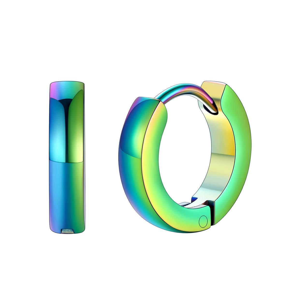 Classic Stainless Steel Hoop Earrings for Men