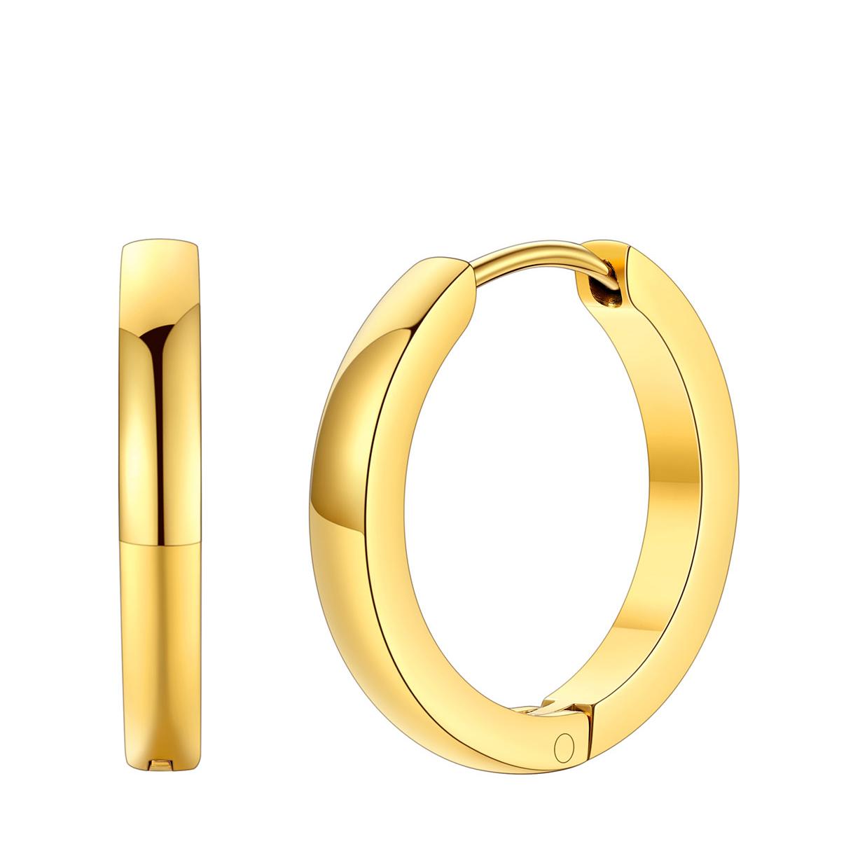 Classic Stainless Steel Hoop Earrings for Men