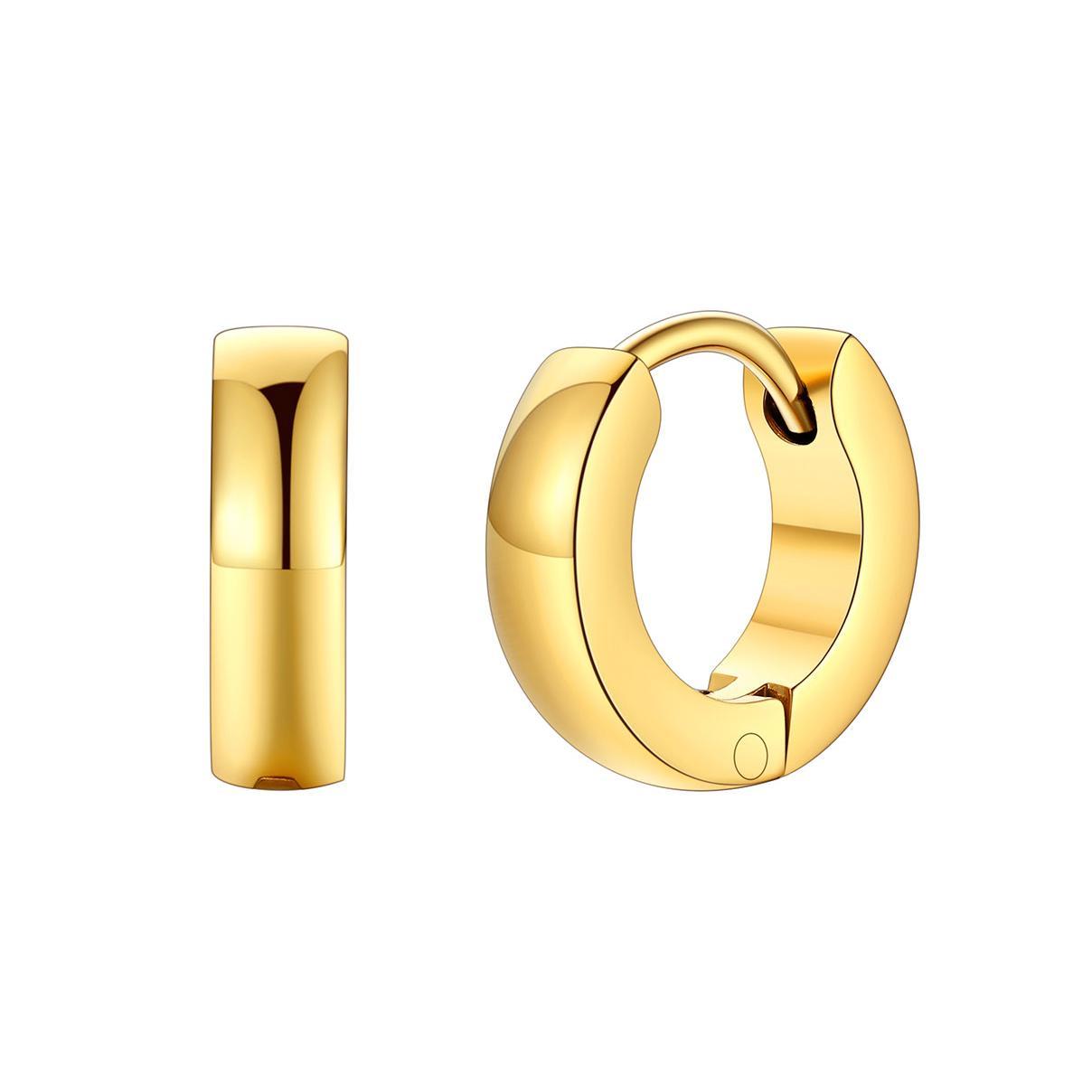 Classic Stainless Steel Hoop Earrings for Men