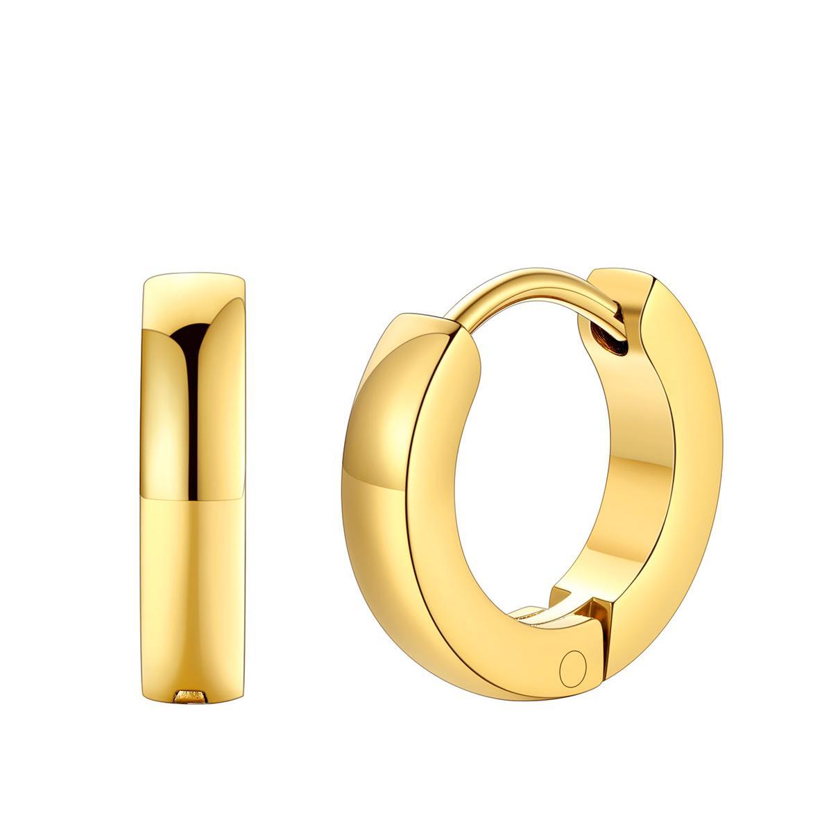 Classic Stainless Steel Hoop Earrings for Men