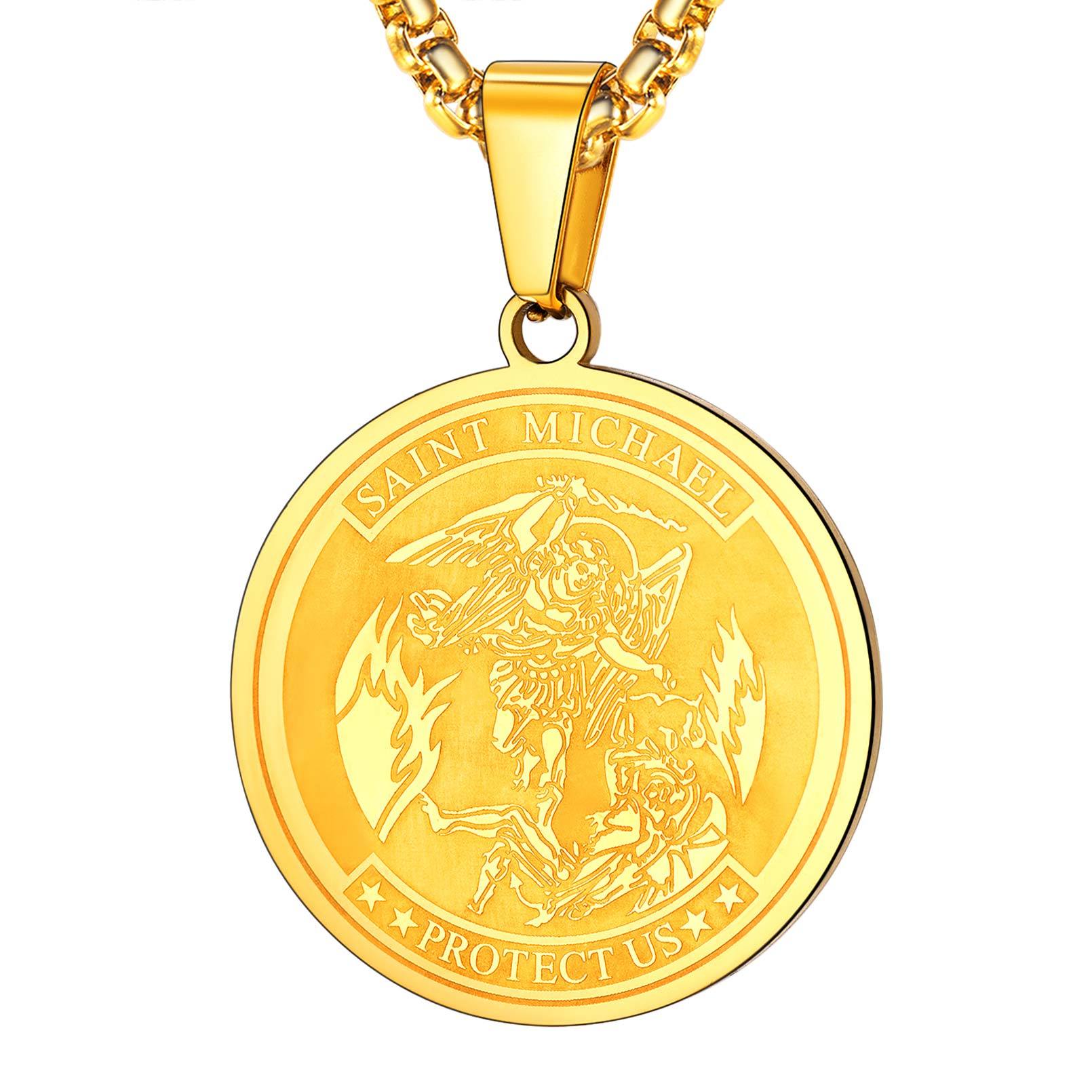 Archangel Saint Michael Round Pendant