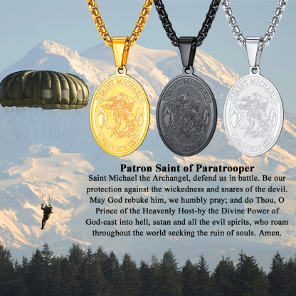  Archangel St. Michael Medal Pendant Necklace for Mowen Men