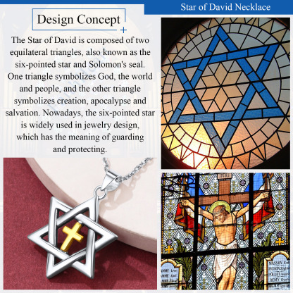 Star of David Cross Pendant Jewelry