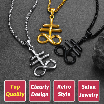 Gold silver black Leviathan Cross necklace high quality design