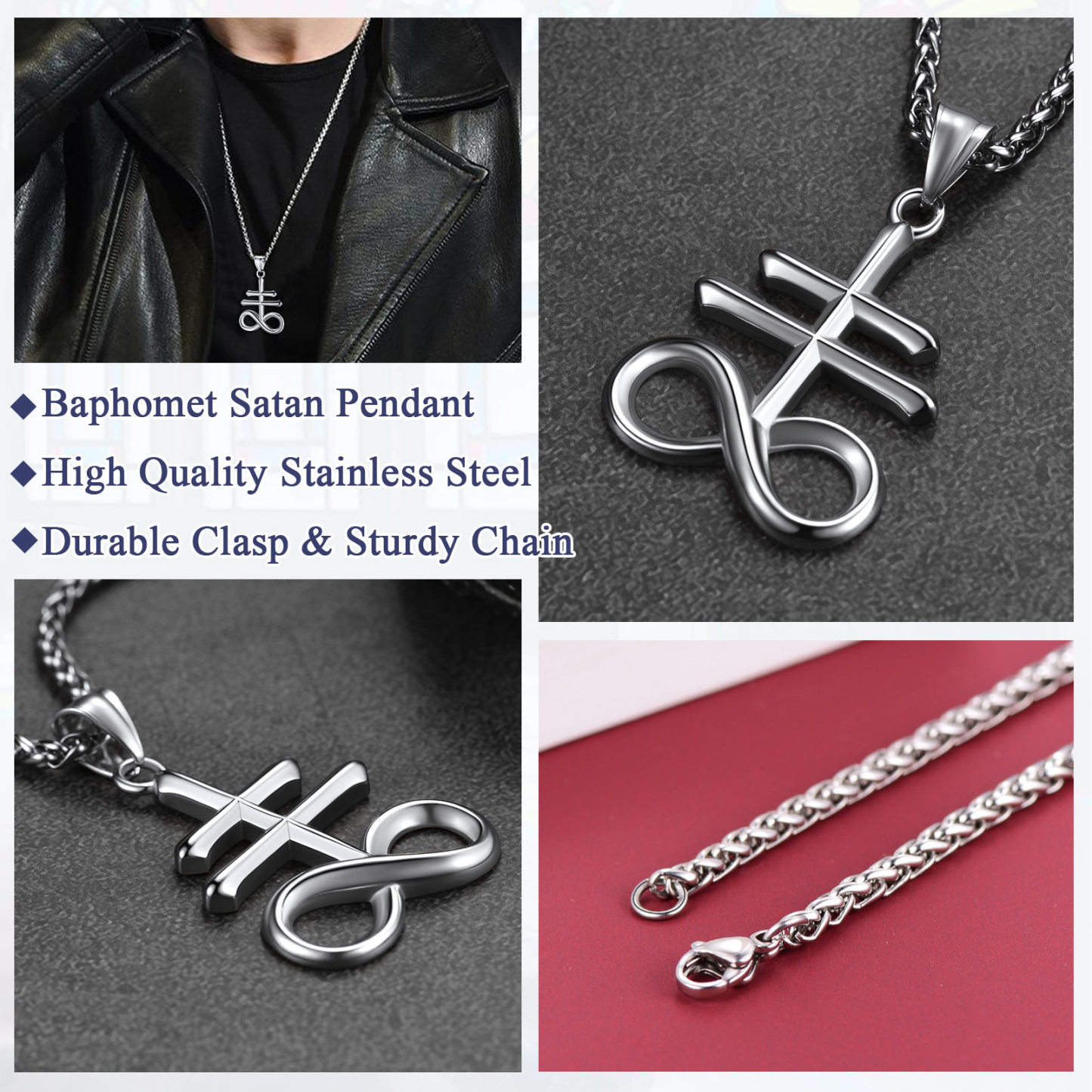 Leviathan Cross necklace durable clasp and sturdy chain