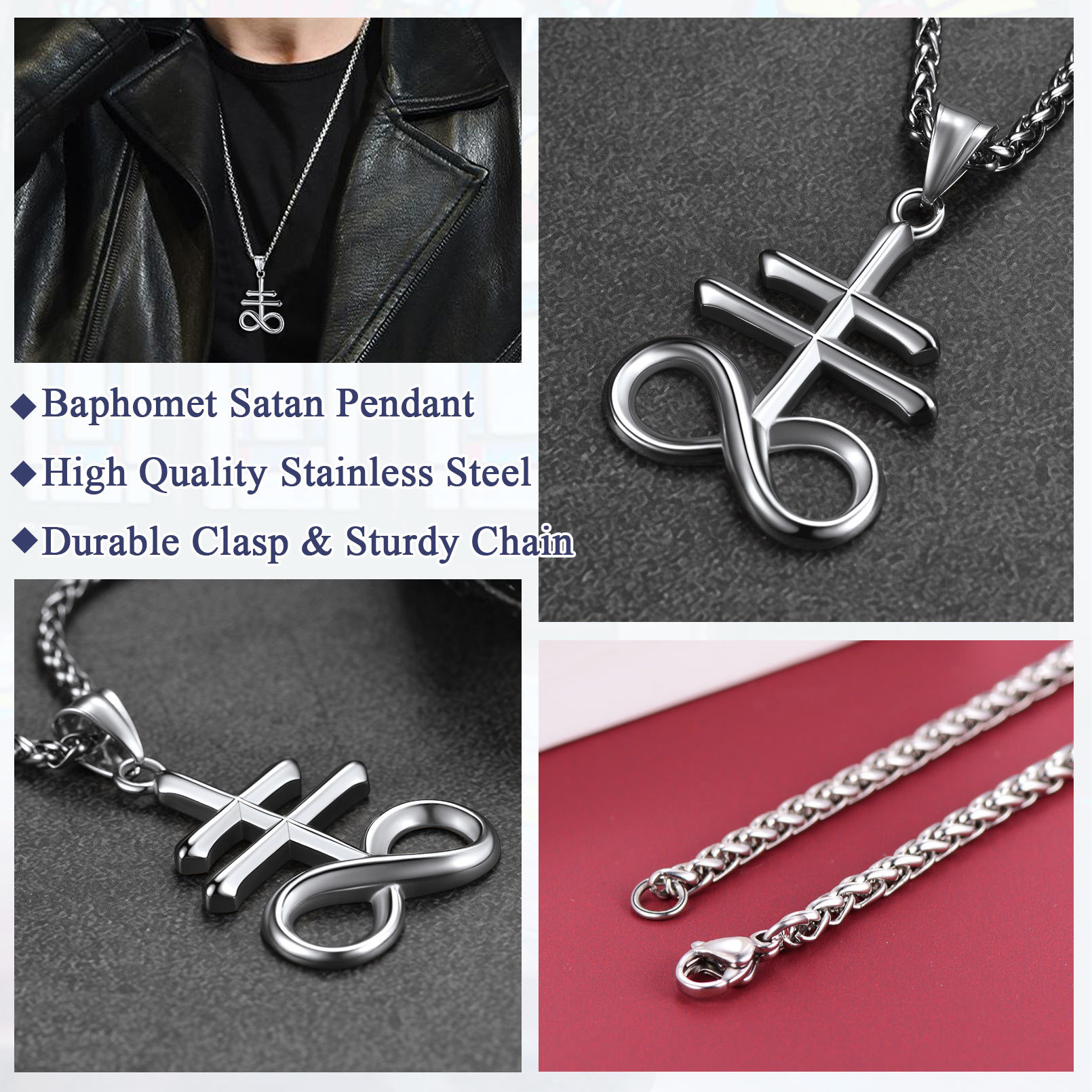Leviathan Cross necklace durable clasp and sturdy chain