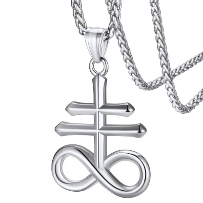 Leviathan Cross pendant necklace stainless steel